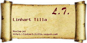 Linhart Tilla névjegykártya